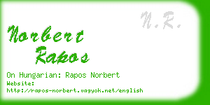 norbert rapos business card